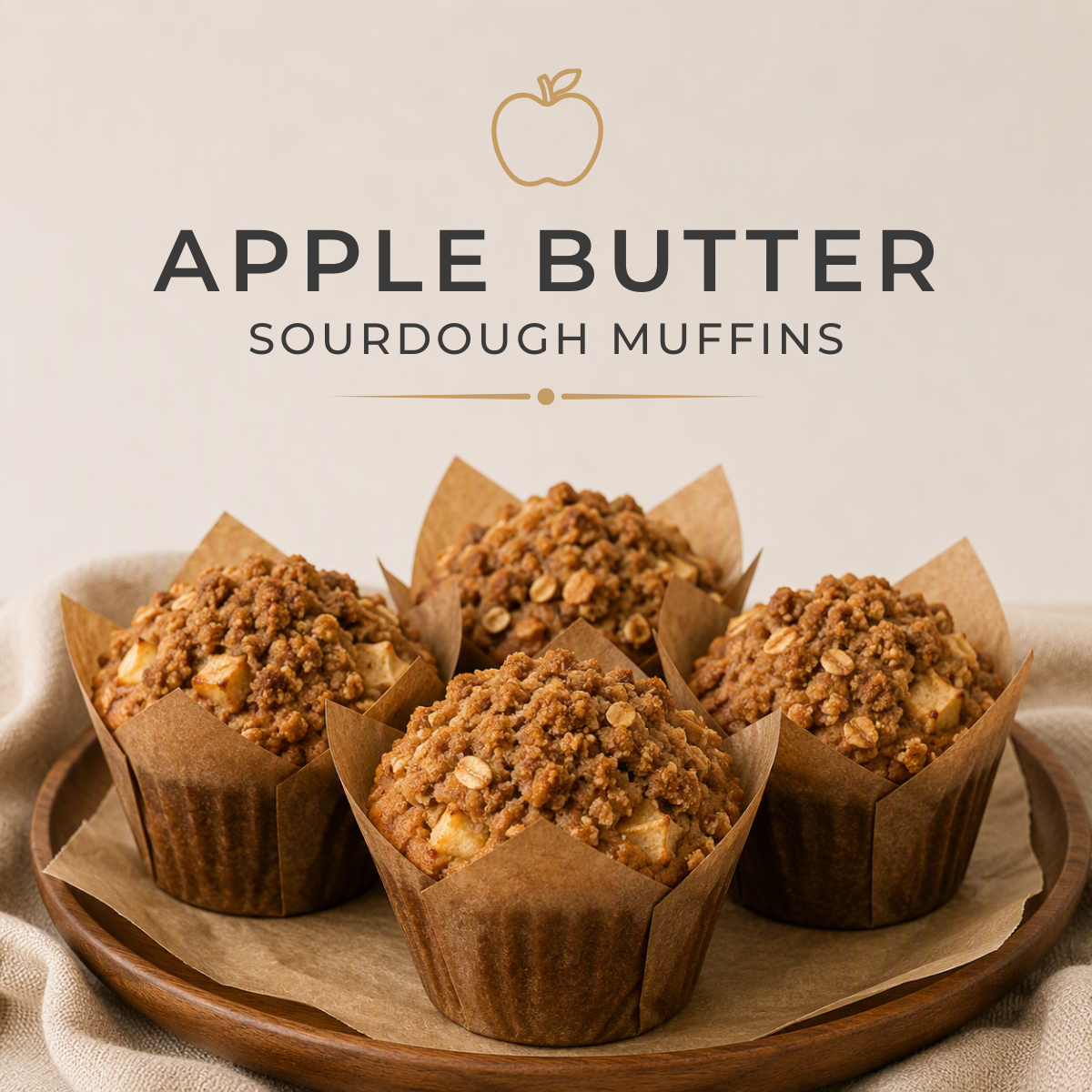 Apple Butter Sourdough Muffins