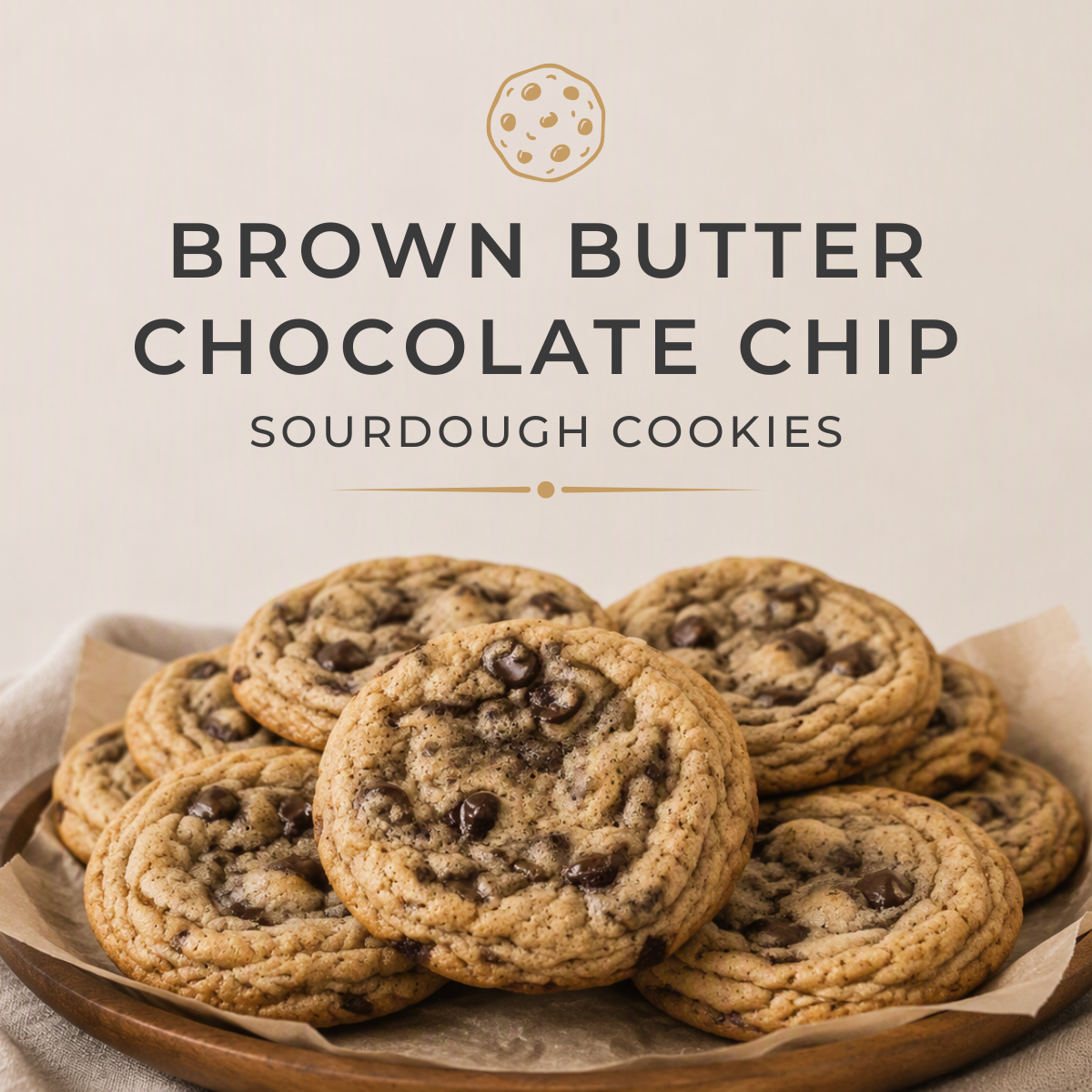Brown Butter Chocolate Chip Sourdough Cookies