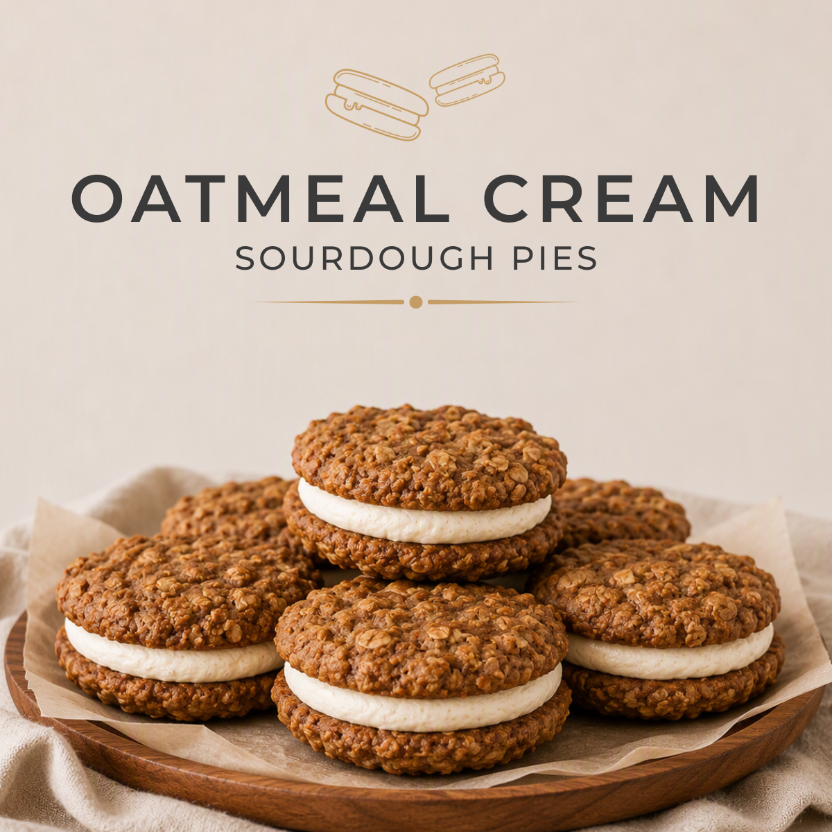 Oatmeal Cream Sourdough Pies