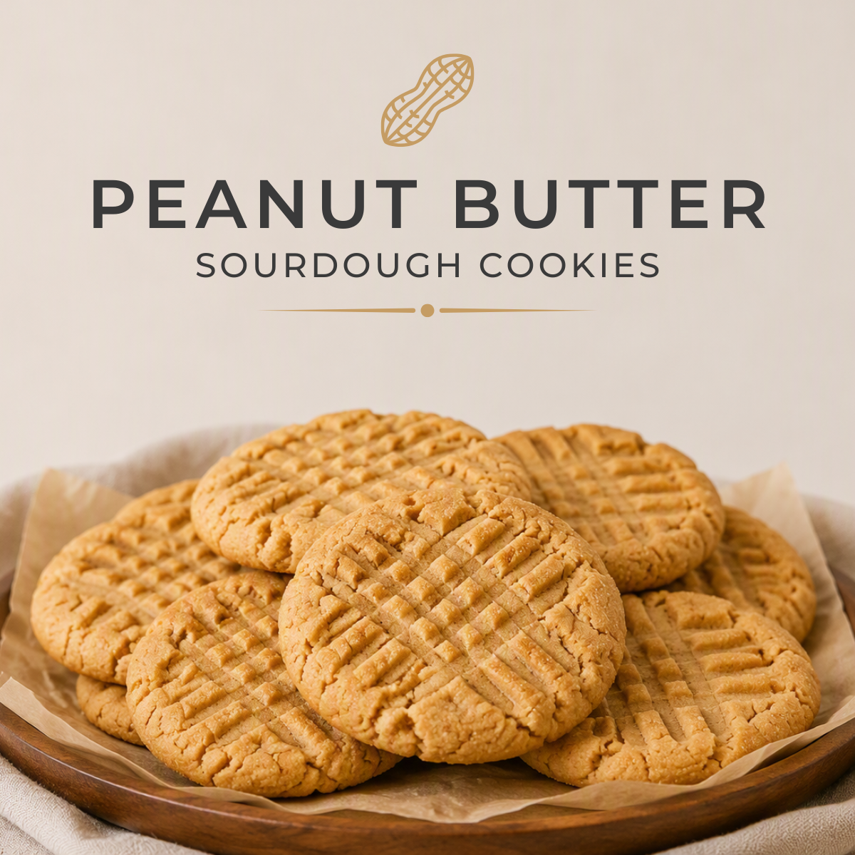 Peanut Butter Sourdough Cookies