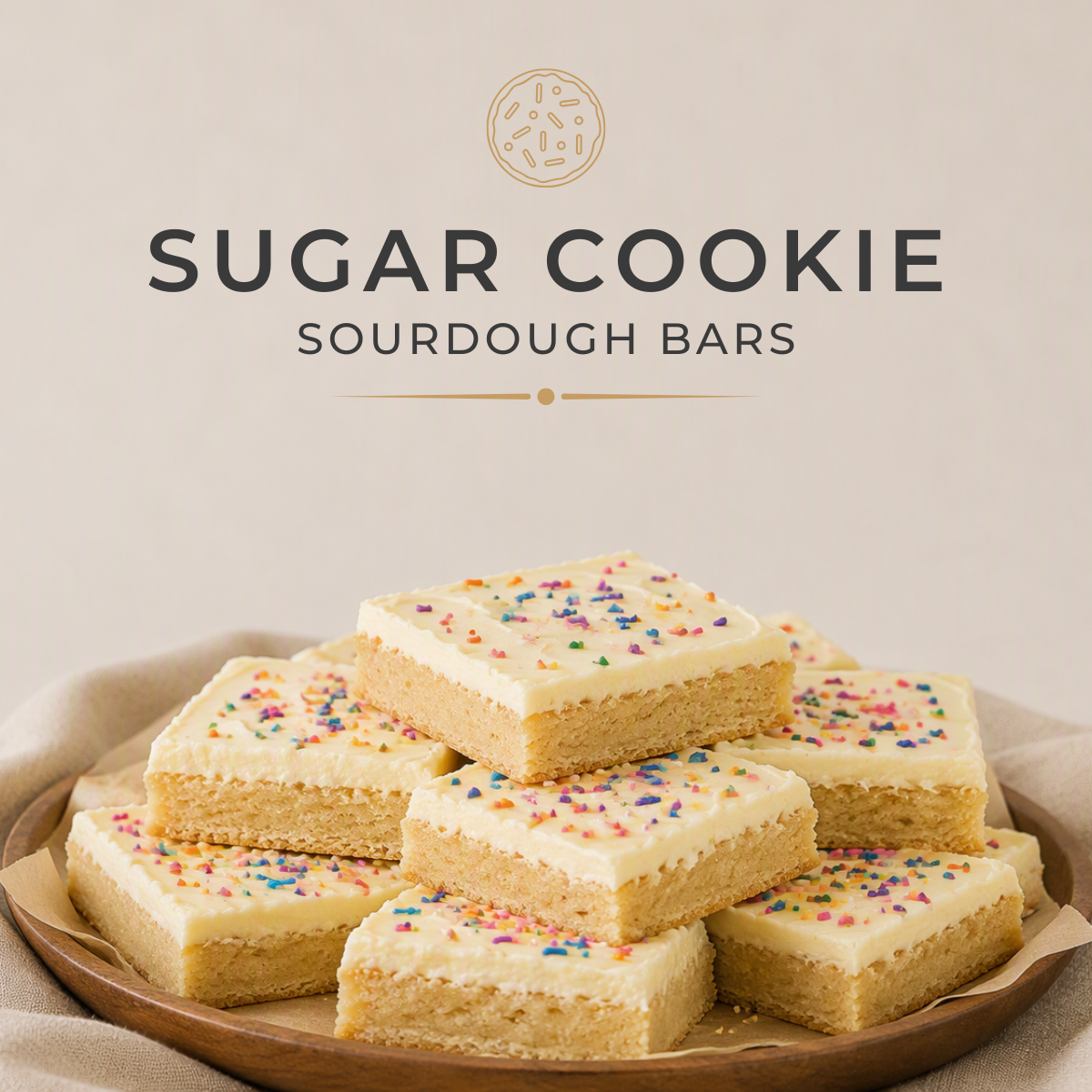 Sugar Cookie Sourdough Bars