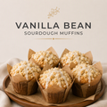 Vanilla Bean Sourdough Muffins